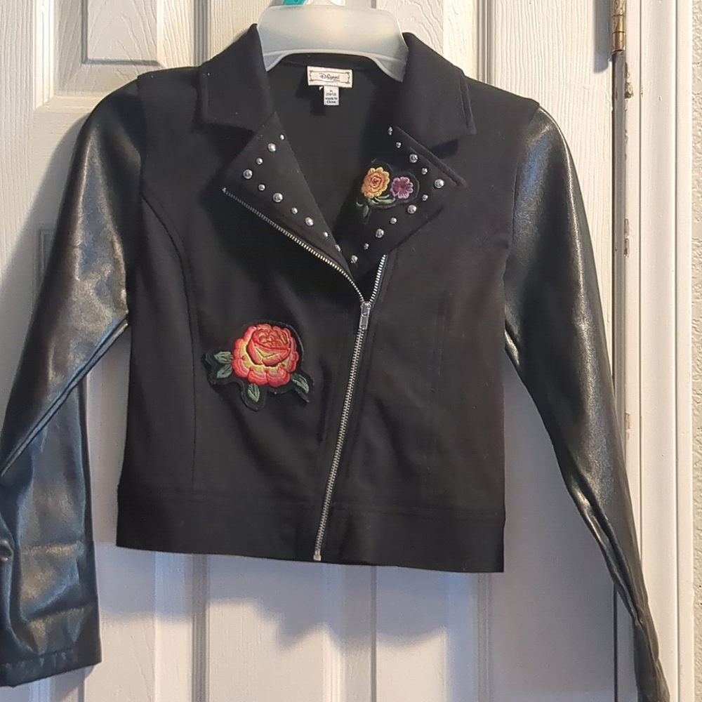 P Leather Jacket Size M Girls